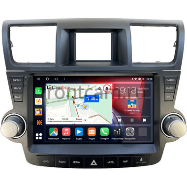 Toyota Highlander (U40) (2007-2013) для авто с усилителем (Тип3) Canbox H-Line 4165-10-1179 на Android 10 (4G-SIM, 3/32, DSP, QLed)