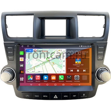 Toyota Highlander (U40) (2007-2013) для авто без усилителя (Тип3) Canbox H-Line 2K 4181-10-1180 на Android 10 (4G-SIM, 4/32, DSP, QLed)