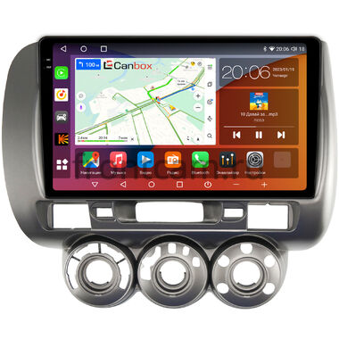 Honda Jazz 2001-2008 (авто без климат-контроля, левый руль) Canbox H-Line 2K 4182-9-464 на Android 10 (4G-SIM, 4/64, DSP, QLed)