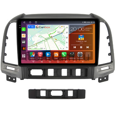 Hyundai Santa Fe 2 (2005-2012) Canbox H-Line 2K 4182-9052 на Android 10 (4G-SIM, 4/64, DSP, QLed)