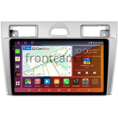 Ford Fiesta (Mk5) (2002-2008) (серебро) Canbox H-Line 2K 4186-9-2069 на Android 10 (4G-SIM, 8/256, DSP, QLed)