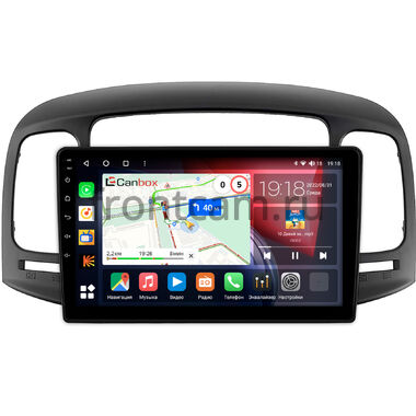 Hyundai Verna 2005-2010 (черная) Canbox H-Line 4197-9-1411 на Android 10 (4G-SIM, 8/128, DSP, QLed)