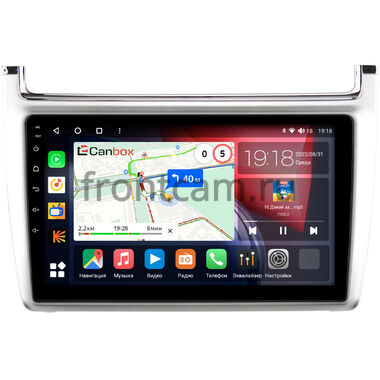 Volkswagen Polo 5 2009-2020 (серебро) Canbox H-Line 4197-9-540 на Android 10 (4G-SIM, 8/128, DSP, QLed)