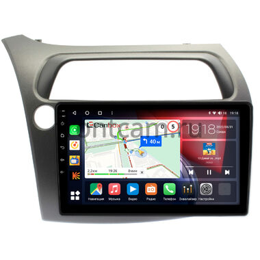 Honda Civic 8 5D (2005-2012) (левый руль, хэтчбэк) Canbox H-Line 4197-9-HO107N на Android 10 (4G-SIM, 8/128, DSP, QLed)