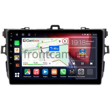 Toyota Corolla (E150) 2006-2013 (черная, без воздуховодов) Canbox H-Line 4197-9094 на Android 10 (4G-SIM, 8/128, DSP, QLed)