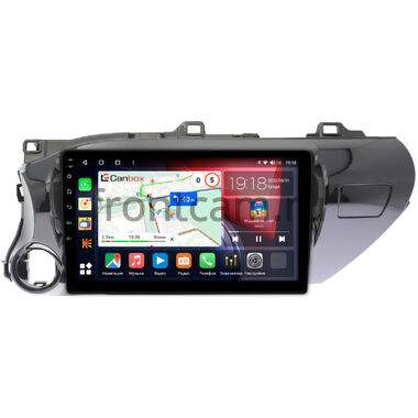 Toyota Hilux 8 (2015-2024) (руль слева) Canbox H-Line 4198-1056 на Android 10 (4G-SIM, 8/128, DSP, QLed) (для любой комплектации)