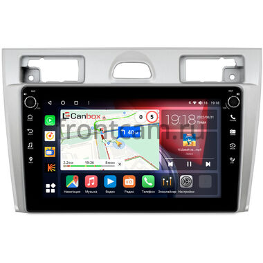 Ford Fiesta (Mk5) 2002-2008 (серебро) Canbox H-Line 7802-9-2069 на Android 10 (4G-SIM, 4/32, DSP, IPS) С крутилками