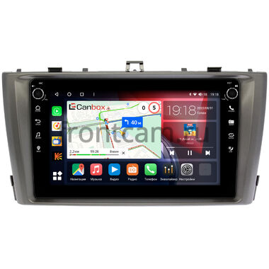 Toyota Avensis 3 (2008-2015) (серая) Canbox H-Line 7802-9-3017 на Android 10 (4G-SIM, 4/32, DSP, IPS) С крутилками