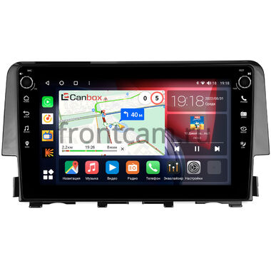 Honda Civic 10 (2015-2021) Canbox H-Line 7802-9-650 на Android 10 (4G-SIM, 4/32, DSP, IPS) С крутилками