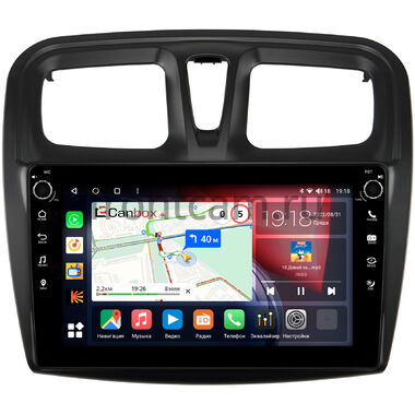 Renault Logan 2, Sandero 2 (Stepway) (2012-2022) (9 дюймов) Canbox H-Line 7803-9-3010 Android 10 (4G-SIM, 4/64, DSP, IPS) С крутилками