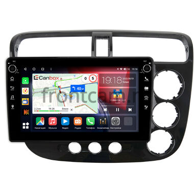 Honda Civic 7 (2000-2006) (с климат-контролем, правый руль) Canbox H-Line 7804-9206 Android 10 (4G-SIM, 6/128, DSP, IPS) С крутилками