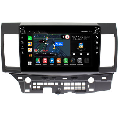 Mitsubishi Lancer 10 2007-2017 (для авто без Rockford) Canbox M-Line 7805-1021 на Android 10 (4G-SIM, 2/32, DSP, QLed) С крутилками