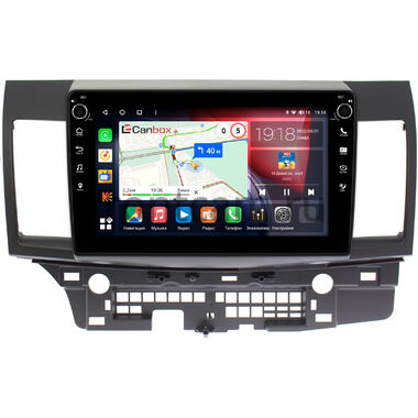 Mitsubishi Lancer 10 2007-2017 (для авто без Rockford) Canbox H-Line 7806-1021 на Android 10 (4G-SIM, 4/32, DSP, QLed) С крутилками