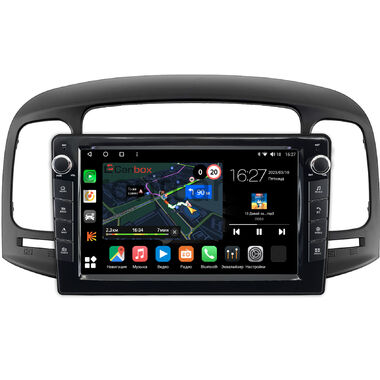 Hyundai Verna 2005-2010 (черная) Canbox M-Line 7821-9-1411 Android 10 (4G-SIM, 2/32, DSP, IPS) С крутилками