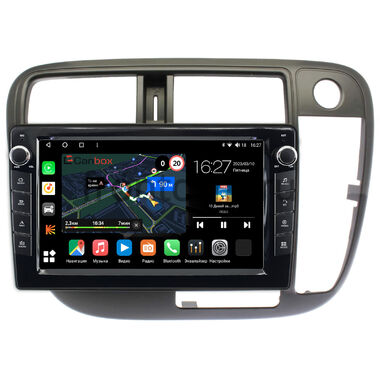 Honda Civic 6 (1995-2000) (с кондиционером, правый руль) Canbox M-Line 7821-9-226 Android 10 (4G-SIM, 2/32, DSP, IPS) С крутилками