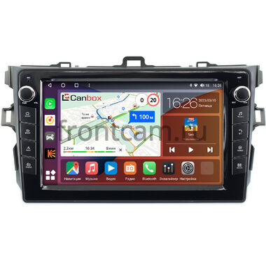 Toyota Corolla (E150) (2006-2013) (серая, без воздуховодов) Canbox H-Line 7822-9038 на Android 10 (4G-SIM, 4/32, DSP, IPS) С крутилками