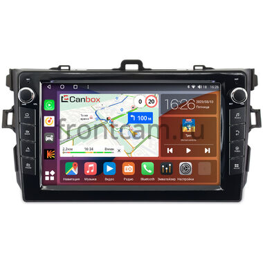 Toyota Corolla (E150) 2006-2013 (черная, без воздуховодов) Canbox H-Line 7822-9094 на Android 10 (4G-SIM, 4/32, DSP, IPS) С крутилками