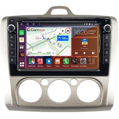 Ford Focus 2 (2005-2011) с печкой Canbox H-Line 7822-9157 на Android 10 (4G-SIM, 4/32, DSP, IPS) С крутилками