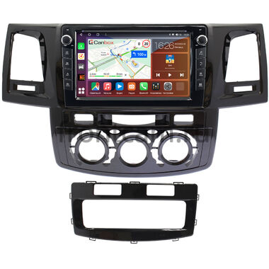 Toyota Fortuner, Hilux 7 2004-2015 (с кондиционером или климат-контролем) Canbox H-Line 7822-9414 на Android 10 (4G-SIM, 4/32, DSP, IPS) С крутилками