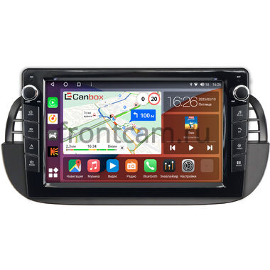 Fiat 500 2 (2007-2015) Canbox H-Line 7824-9-1394 на Android 10 (4G-SIM, 6/128, DSP, IPS) С крутилками