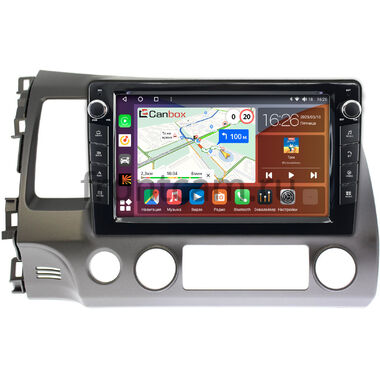 Honda Civic 8 4D 2005-2012 (левый руль, седан) Canbox H-Line 7826-10-063 на Android 10 (4G-SIM, 4/32, DSP, QLed) С крутилками