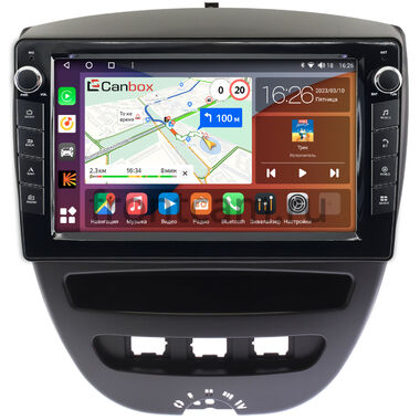 Peugeot 107 (2005-2014) Canbox H-Line 7826-10-1152 на Android 10 (4G-SIM, 4/32, DSP, QLed) С крутилками