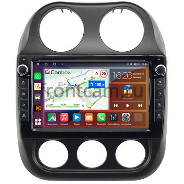 Jeep Compass, Liberty (Patriot) (2009-2016) Canbox H-Line 7826-10-810 на Android 10 (4G-SIM, 4/32, DSP, QLed) С крутилками