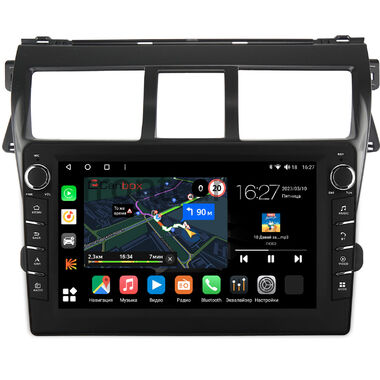 Toyota Belta, Vios, Yaris sedan (2005-2012) (черная, матовая) Canbox M-Line 7831-9-402 на Android 10 (4G-SIM, 2/32, DSP, IPS) С крутилками