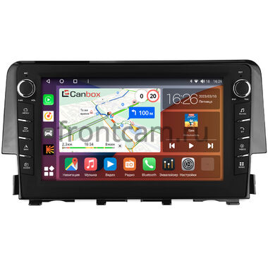 Honda Civic 10 (2015-2021) Canbox H-Line 7832-9-650 на Android 10 (4G-SIM, 4/32, DSP, IPS) С крутилками