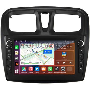 Renault Logan 2, Sandero 2 (Stepway) (2012-2022) (9 дюймов) Canbox H-Line 7834-9-3010 Android 10 (4G-SIM, 6/128, DSP, IPS) С крутилками