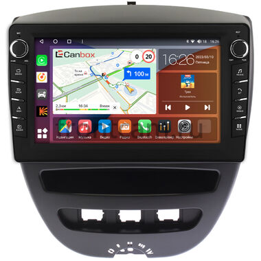 Peugeot 107 (2005-2014) Canbox H-Line 7836-10-1152 на Android 10 (4G-SIM, 4/32, DSP, QLed) С крутилками