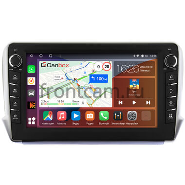 Peugeot 208, 2008 (2013-2019) Canbox H-Line 7838-10-732 на Android 10 (4G-SIM, 6/128, DSP, QLed) С крутилками