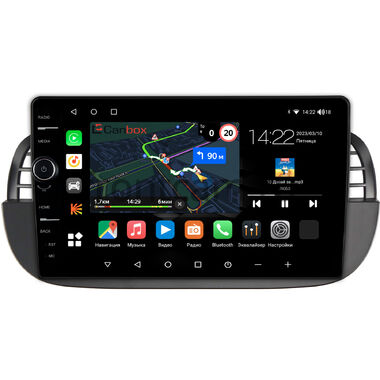 Fiat 500 2 2007-2015 Canbox M-Line 7840-9-1394 на Android 10 (4G-SIM, 2/32, DSP, QLed)