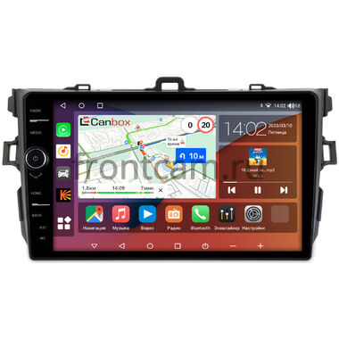 Toyota Corolla (E150) 2006-2013 (черная, без воздуховодов) Canbox H-Line 7843-9094 на Android 10 (4G-SIM, 4/64, DSP, QLed)