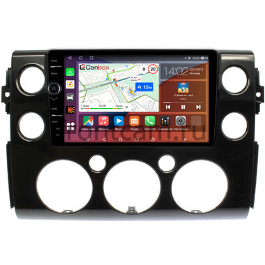 Toyota FJ Cruiser 2006-2022 (черная, глянцевая) Canbox H-Line 7844-9-188 на Android 10 (4G-SIM, 6/128, DSP, QLed)