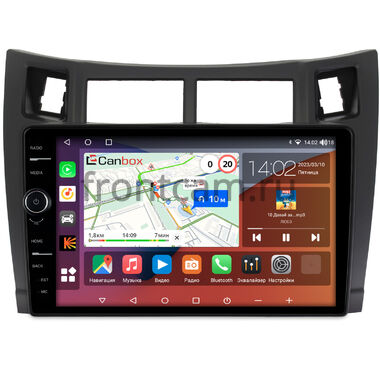 Toyota Vitz 2 (XP90), Yaris 2 (2005-2012) (черная) Canbox H-Line 7844-9122 Android 10 (4G-SIM, 6/128, DSP, QLed)