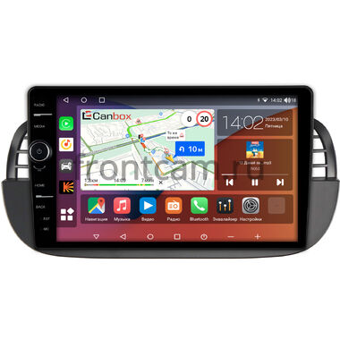 Fiat 500 2 (2007-2015) Canbox H-Line 7845-9-1394 на Android 10 (4G-SIM, 8/256, DSP, QLed)