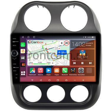 Jeep Compass, Liberty (Patriot) (2009-2016) Canbox H-Line 7852-10-810 на Android 10 (4G-SIM, 3/32, DSP, QLed)