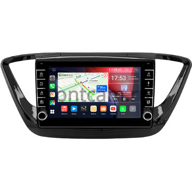 Hyundai Solaris 2 2017-2020 (черная, глянцевая) Canbox BGT9-0157 2/32 на Android 10 (IPS, DSP, CarPlay)