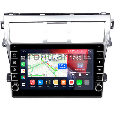 Toyota Belta, Vios, Yaris sedan 2005-2012 (серебренная) Canbox BGT9-1656 2/32 Android 10 (IPS, DSP, CarPlay)