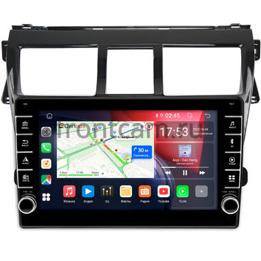 Toyota Belta, Vios, Yaris sedan 2005-2012 (черная, глянцевая) Canbox BGT9-403 2/32 на Android 10 (IPS, DSP, CarPlay)