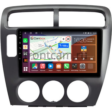 Honda Civic 7 2000-2006 (для авто с кондицыонером, левый руль, серая) Canbox EVO 5810-9-1483 на Android 14 (4G-SIM, 4/64, DSP, QLed, AI, 360)