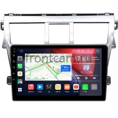 Toyota Belta, Vios, Yaris sedan 2005-2012 (серебренная) Canbox GT9-1656 2/32 Android 10 (IPS, DSP, CarPlay)