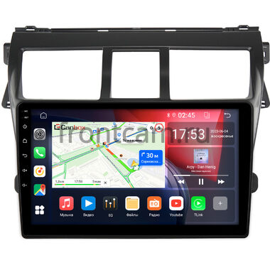 Toyota Belta, Vios, Yaris sedan 2005-2012 (черная, матовая) Canbox RS9-402 1.5/32 на Android 10 (IPS, DSP, CarPlay)