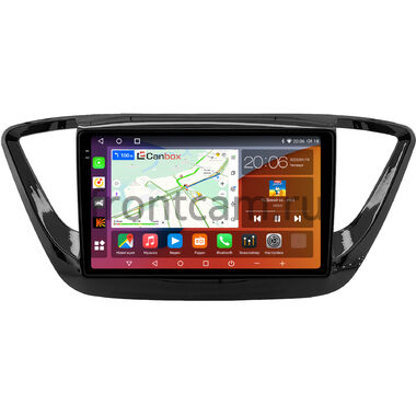 Hyundai Solaris 2 2017-2020 (черная, глянцевая) Canbox H-Line 2K 4180-9-0157 на Android 10 (4G-SIM, 4/32, DSP, QLed)