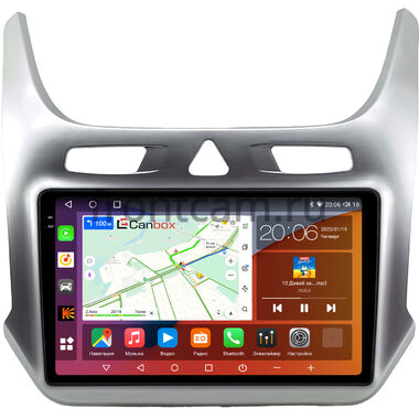 Chevrolet Cobalt 2 2011-2024 (серебренная, матовая) Canbox H-Line 2K 4180-9-0682 на Android 10 (4G-SIM, 4/32, DSP, QLed)