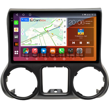 Jeep Wrangler 3 (JK) 2014-2018 Canbox EVO 2K 5830-10-0010 на Android 14 (4G-SIM, 12/256, DSP, QLed, AI, 360)