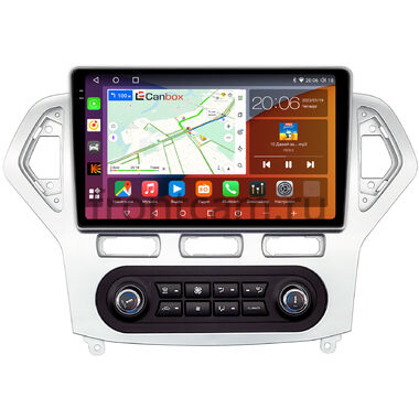 Ford Mondeo 4 2006-2010 (серебро, Тип 1) Canbox Logic-i3 2K 5736-1016 встроенный климат на Android 11 (4G-SIM, 8/256, DSP, 360, QLed)