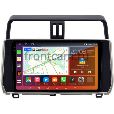 Toyota Land Cruiser Prado 150 2017-2024 (серебряная) Canbox H-Line 2K 4185-1058 на Android 10 (4G-SIM, 6/128, DSP, QLed) (для авто с 4 камерами)