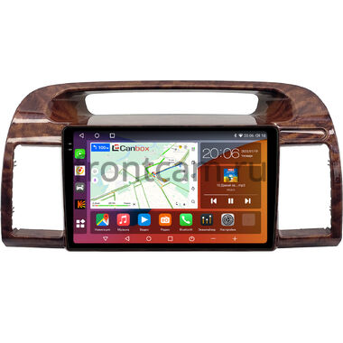 Toyota Camry XV30 2001-2006 (под дерево, тип 2) Canbox H-Line 2K 4186-9-0643 на Android 10 (4G-SIM, 8/256, DSP, QLed)